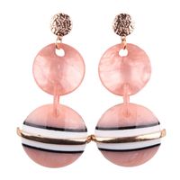 Metal Small Round Acrylic Size Round Colored Earrings Stud Earrings sku image 2