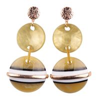 Metal Small Round Acrylic Size Round Colored Earrings Stud Earrings sku image 3