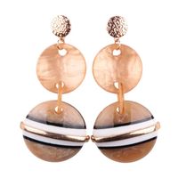 Metal Small Round Acrylic Size Round Colored Earrings Stud Earrings sku image 4