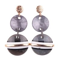 Metal Small Round Acrylic Size Round Colored Earrings Stud Earrings sku image 5