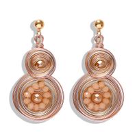 Hot Sale Alloy Winding Earrings Creative Resin Flower Earrings sku image 3