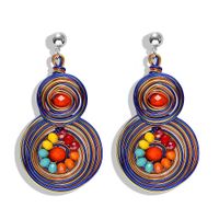 Hot Sale Alloy Winding Earrings Creative Resin Flower Earrings sku image 4