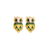 Long Geometric Hollow Earrings Female Personality Small Owl Earrings sku image 1