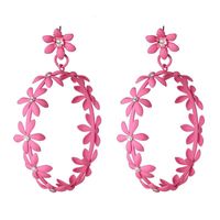 52870 Europäische Und Amerikanische Einfache Hohle Farbe Blumen Ohrringe Persönlichkeit Mode All-match Unregelmäßige Blütenblatt Ohrringe Ohrringe sku image 4