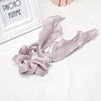 Pure Color Satin Fabric Streamer Hair Ring Hair Accessory Plate Hair Large Intestine Hair Rope sku image 2