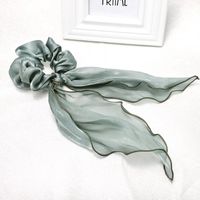 Pure Color Satin Fabric Streamer Hair Ring Hair Accessory Plate Hair Large Intestine Hair Rope sku image 4