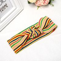 Rainbow Gestreifte Hyun Eleganter Haarband Weibliches Temperament Gestricktes Kopftuch Mädchen Trend Iges Netz Rot Koreanisches Haarband 2021 sku image 2