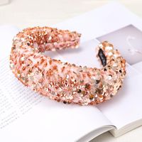 The New Boutique Hair Hoop High-grade Fabric Super Shiny Film Headband Hairpin sku image 1