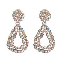 European And American Exaggerated Geometric Diamond Earrings main image 2