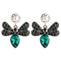 Cross-border Exclusively For European And American Big Brands Selling Bohemian New Butterfly Inlaid Colorful Rhinestone Multi-layer Retro Earrings sku image 1