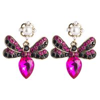 Exclusif Pour Croix-transfrontalier Européen Et Américain Personnalisé Casual Bohème Style Nouveau Papillon Incrusté Couleur Strass Couches Rétro Boucles D'oreilles sku image 2