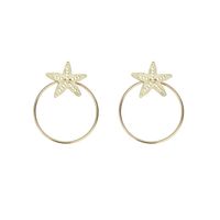 Fashion Alloy Ring Star Earrings Wholesale Earrings sku image 1