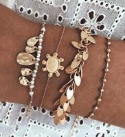 Creative Alloy Rice Bead Leaf Turtle Bracelet Bracelet Set Of 4 main image 1