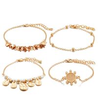 Creative Alloy Rice Bead Leaf Turtle Bracelet Bracelet Set Of 4 main image 6