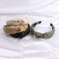 Hand-woven Raffia Holiday Hair Hoop 2019 Spring And Summer New Hair Hoop main image 3