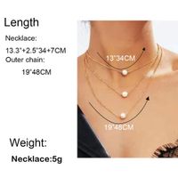 Necklace Retro Simple Beaded Three-layer Single Imitation Pearl Necklace Wholesale main image 5