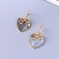 Korean Crystal Diamond Earrings Simple Oil Drop Heart Earrings New Earrings main image 4