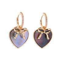 Korean Crystal Diamond Earrings Simple Oil Drop Heart Earrings New Earrings main image 6