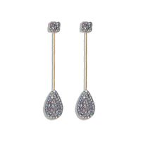 Za Même Style Alliage Diamant Pierres Précieuses Boucles D'oreilles Vintage Boucles D'oreilles De Luxe En Forme De Goutte Ornement main image 6