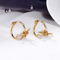 New Creative Knotted Earrings Fashion Personality Temperament Pearl Earrings main image 1