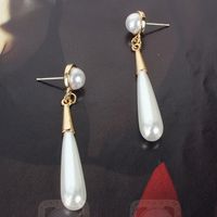 Korean Fashion Large Imitation Pearl Earrings Female Elegant Personality Water Drop Earrings main image 5