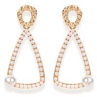 Earrings Female Geometric Metal Imitation Pearl Long Earrings main image 1