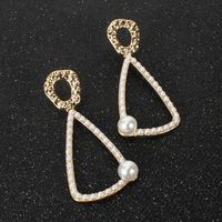 Earrings Female Geometric Metal Imitation Pearl Long Earrings main image 3