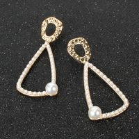 Earrings Female Geometric Metal Imitation Pearl Long Earrings main image 4
