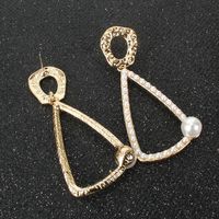 Earrings Female Geometric Metal Imitation Pearl Long Earrings main image 5