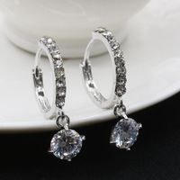 Korean Earrings Hearts And Arrows Zircon Earrings Full Diamond Crystal Earrings Wholesale main image 1
