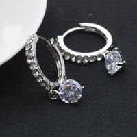 Korean Earrings Hearts And Arrows Zircon Earrings Full Diamond Crystal Earrings Wholesale main image 3