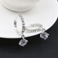 Korean Earrings Hearts And Arrows Zircon Earrings Full Diamond Crystal Earrings Wholesale main image 5