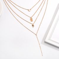 Fashion Multilayer Necklace Women Simple Pineapple Coconut Short Neck Chain Clavicle Chain main image 5