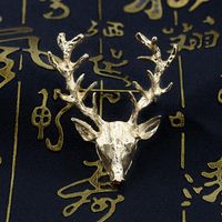 Broche De Alce Golden Antlers Christmas Gift Pin Accesorios Fawn Christmas Gift Wholesale main image 3