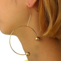 Vintage White Brass Earrings Geometric Metal main image 3