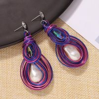 Alloy Gems Shaped Pearl Earrings Fashion Earrings Accessories Women&#39;s Earrings Wholesale main image 5