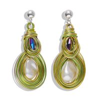Alloy Gems Shaped Pearl Earrings Fashion Earrings Accessories Women&#39;s Earrings Wholesale main image 6