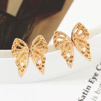 Jewelry Fashion Metal Symmetric Butterfly Earring Set 4 Women main image 3