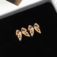 Jewelry Fashion Metal Symmetric Butterfly Earring Set 4 Women main image 4