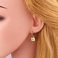 Women's Earrings With Micro-set Zircon Geometric Square Earrings main image 6