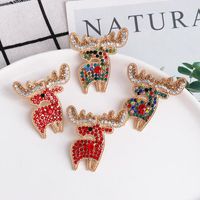 Earrings Female Elk Full Diamond Earrings Christmas Earrings main image 3