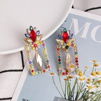 New Fashion Female Earrings With Diamonds Geometric Square Earrings Simple Earrings main image 1