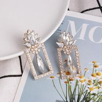 New Fashion Female Earrings With Diamonds Geometric Square Earrings Simple Earrings main image 4