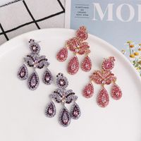 Pink Water Drop Diamond Earrings Female Fashion Earrings Fashion Earrings main image 3