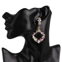 Diamond Geometrical Earrings Colorful Earrings Vintage Color Crystal Stud Earrings main image 6