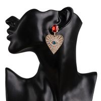 Fashion Heart Diamond Alloy Acrylic Earrings Ear Studs main image 3