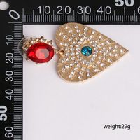 Fashion Heart Diamond Alloy Acrylic Earrings Ear Studs main image 6