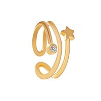Kleine Frische Ohrringe Im Koreanischen Stil, Einfache Diamant-stern-ohrringe, Fünfzackige Stern-ohrringe, Modische Einzelne Ohrringe Ohne Ohrlöcher sku image 1