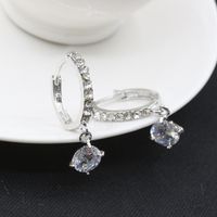 Korean Earrings Hearts And Arrows Zircon Earrings Full Diamond Crystal Earrings Wholesale sku image 1