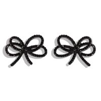 Alloy Diamond Bow Earrings Korean New Fashion Earrings Simple Wild Earrings sku image 2